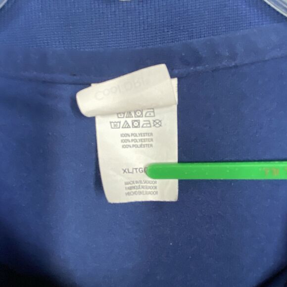 Hanes Polo Mens Sz XL Navy Cool DRI Performance Short Sleeve Shirt 3 Button - Picture 4 of 7